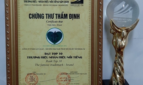 Chứng thư thẩm định thương hiệu nổi tiếng viện trí tuệ quốc tế - liên hiệp khoa hoc danh nhân việt nam